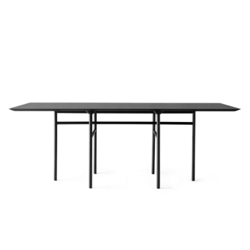 오도  코펜하겐 스네어가드 다이닝 테이블, 직사각형 - 블랙 오크/블랙 스틸