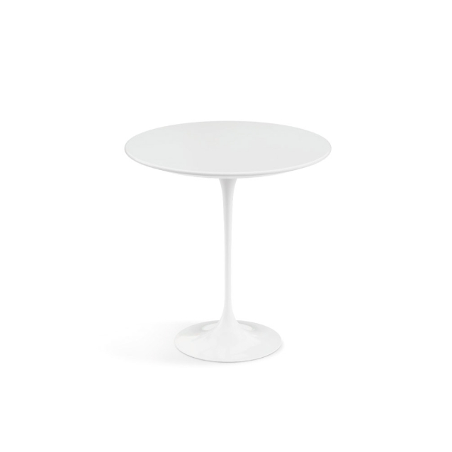놀 사리넨 라운드 사이드 테이블 (ø510 x H520) - 화이트/라미네이트 화이트