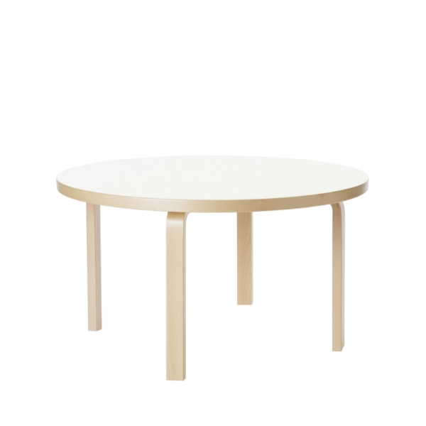 아르텍 알토 어린이 원형 테이블 90A (100x60cm) - 화이트 라미네이트