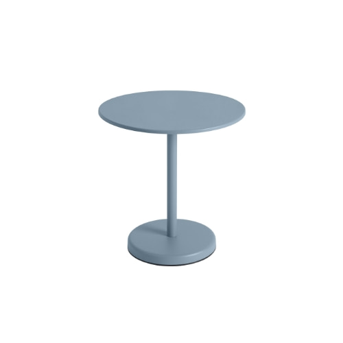 [5월 초 입고] 무토 리니어 스틸 라운드 카페 테이블 (아웃도어) - 페일 블루 (3size)