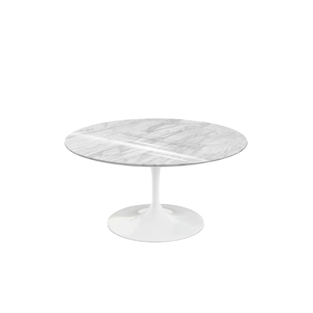 놀 사리넨 라운드 커피 테이블 (Ø910 x H380) - 화이트/스타투아리에또